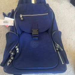 Kipling Alcatraz grey/blue Rolling Wheeled Backpack