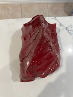 Ruby red slag glass