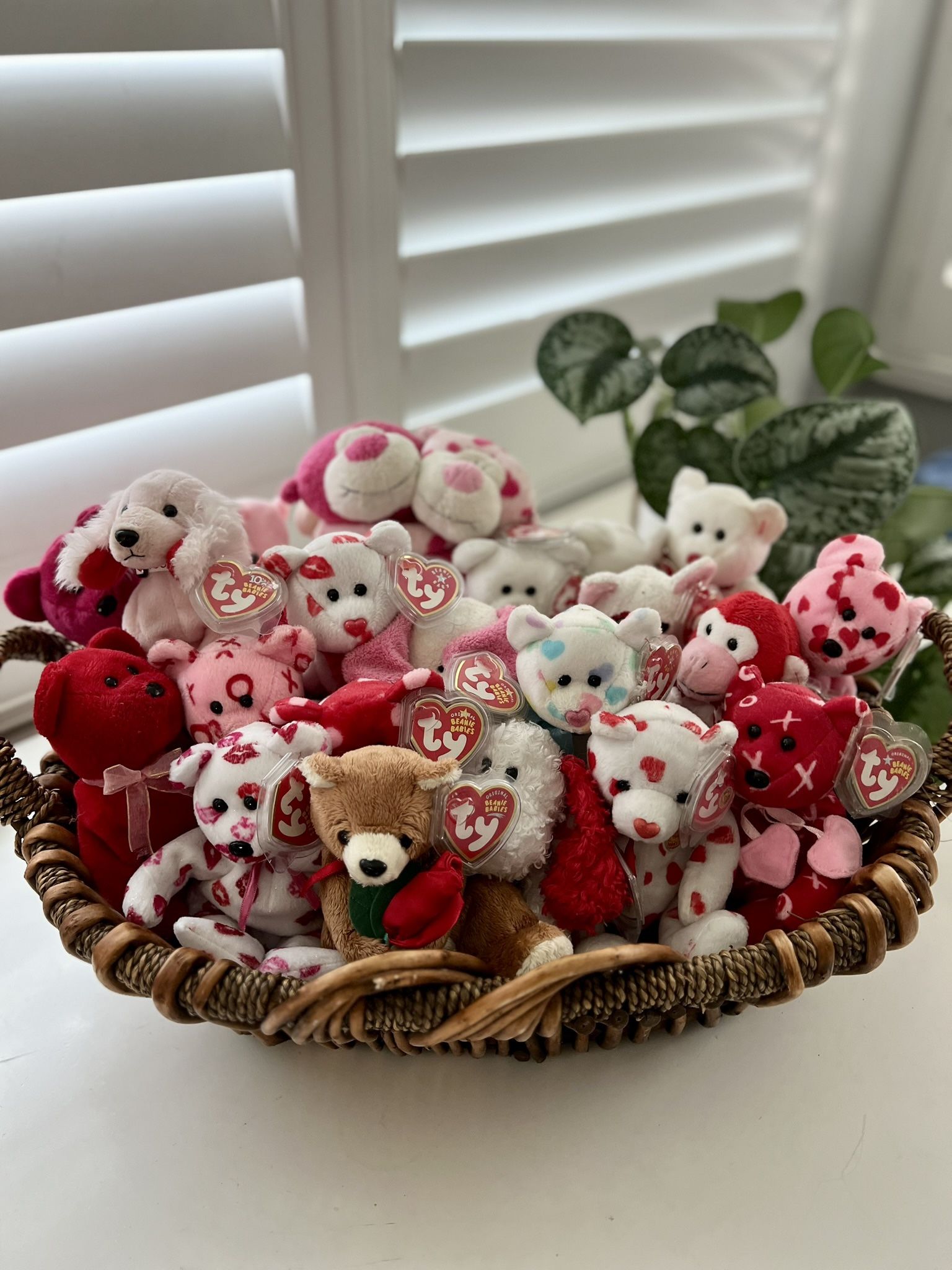 Valentine Collectible TY Beanie Babies With Tags