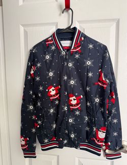Denim & Flower Christmas Bomber Jacket