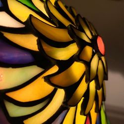 Vintage Stain Glass Lamp