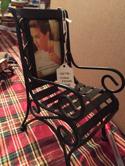 Metal chair picture frame