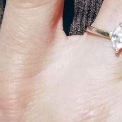 .5 Marquise Cut Diamond On 925 Silver Band