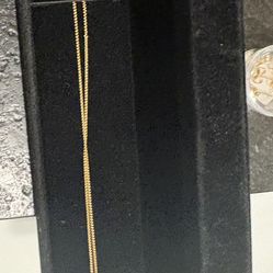 14Kt Yellow Gold Chain & .40 Ct Natural Diamomd Solitaire Pendant (D Color VVS2 Clarity)