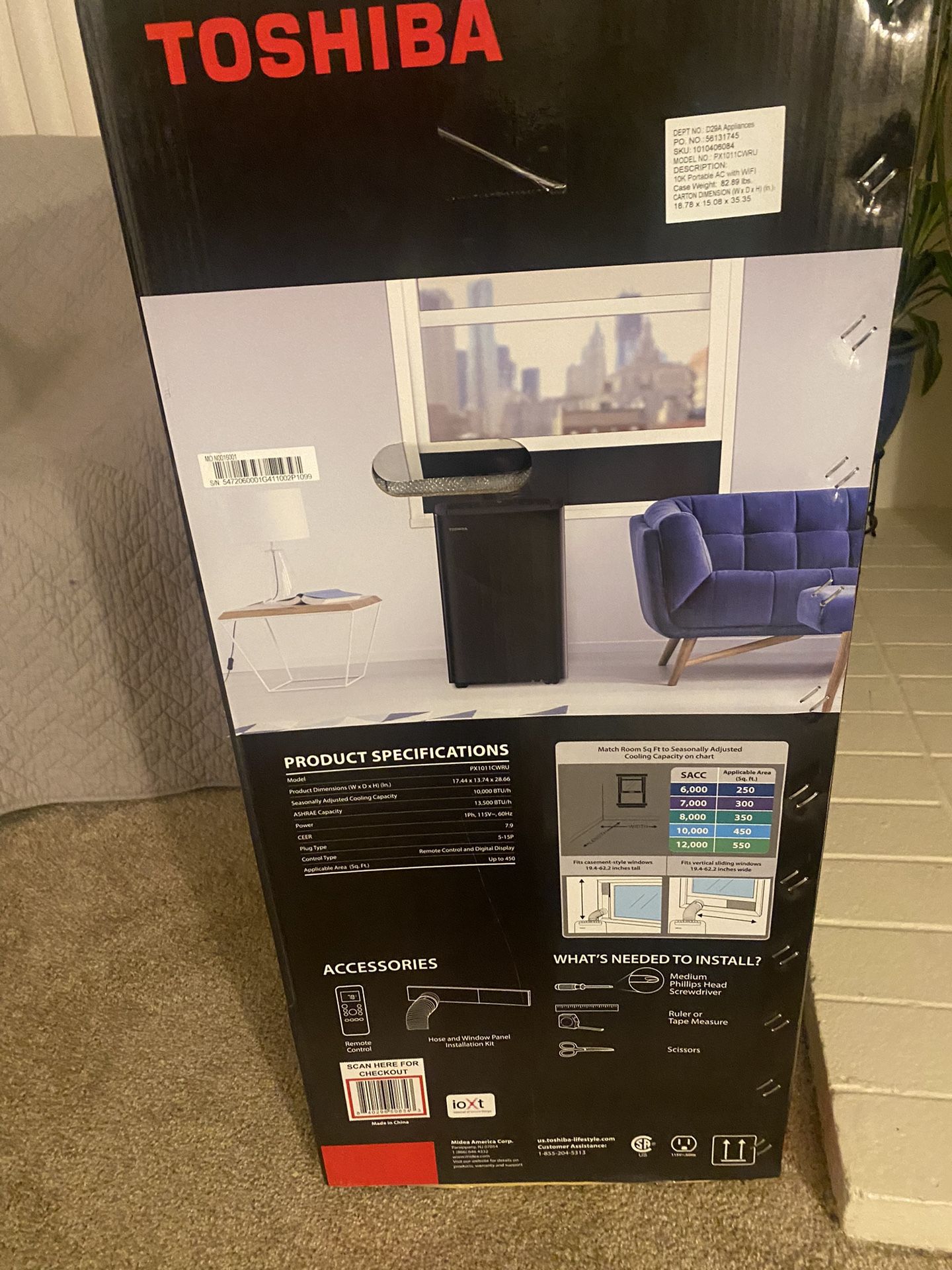 Toshiba AC Unit, brand new in the box, never been opened