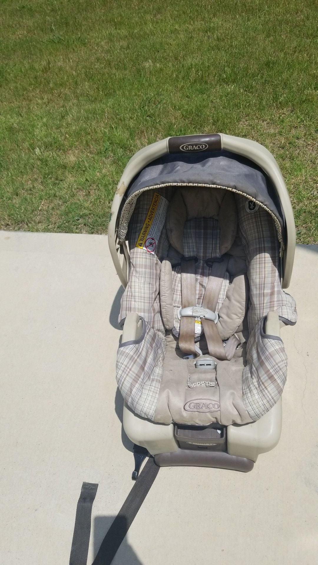 Graco car booster seat and baby stroller