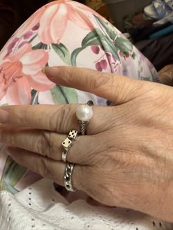 Gorgeous Cultured 8.5mm Pearl Ring Solid Sterling Silver Size 7 