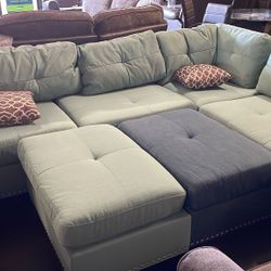 2-Piece Sectional w/ Ottoman