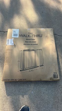 Easy walk thru metal gate.