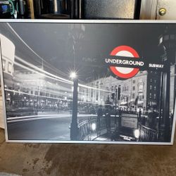 Under Ground Subway Black & White 55”x39” Photo From IKEA