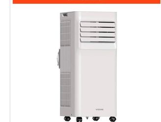 Vissani 6,000 BTU 115-Volt Smart Portable Air Conditioner Cools 250 sq. ft. with Dehumidifier and Remote, Powered by Hubspace