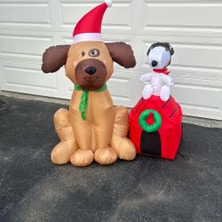 Inflatable Christmas Dogs (Snoopy) Decorations 