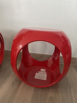 Red side tables