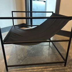 Modern chair with sturdy metal frame