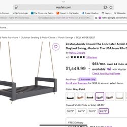 Twin-size Outdoor Daybed Swing