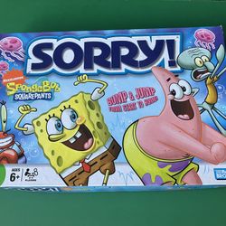 SpongeBob SquarePants SORRY Board Game 2008 Hasbro Parker Brothers Complete 