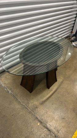 oval round glass table