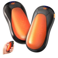 Rechargeable Hand Warmers 2 Pack - 8000mAh Electric Hand Warmers, Instant 2s Heating, 3 Heat Levels with Digital Display, Safe Gift for Men & Women – 