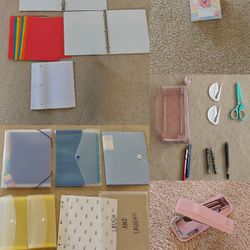 Moving sale! Office supplies/School supplies,Accordion file holder,Binder,Mechanical pencil