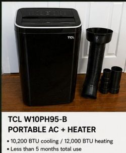 Portable AC 10,000 BTU/Heater 12,000 BTU