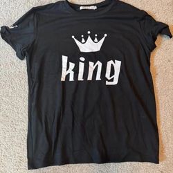 Men's black king t-shirt Size Large