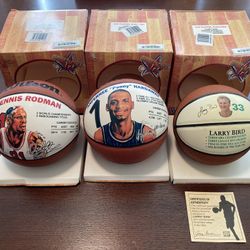 Basketballs (3) Sportacular Art Mini 5" In Boxes
