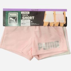 Puma Youth Girls Shorts Size XS (5/6)  2  PACK  NEW WITH TAGS