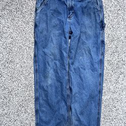Carhartt blue denim carpenter pants 