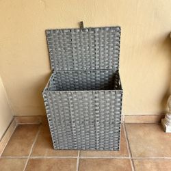 FOLDABLE GRAY Laundry Hamper With Convenient Handles… 24” Height By 22” Wide By 13” Deep… In Great Condition…$35