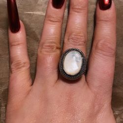 Vintage .925 Mother Of Pearl Ring