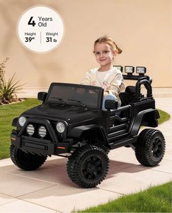 Black Kids Ride-On Electric Jeep Truck brand new in the box  (HN)