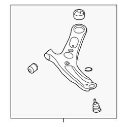 Kia 54500-A7100 Arm Complete - Fr LWR LH For 14-18 Forte