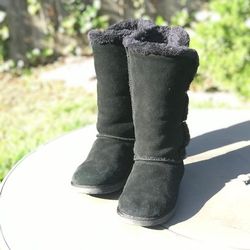 womans suede shearling Style Boots  size 10 
