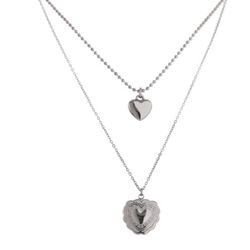 316l Cute Layered Necklace hearts