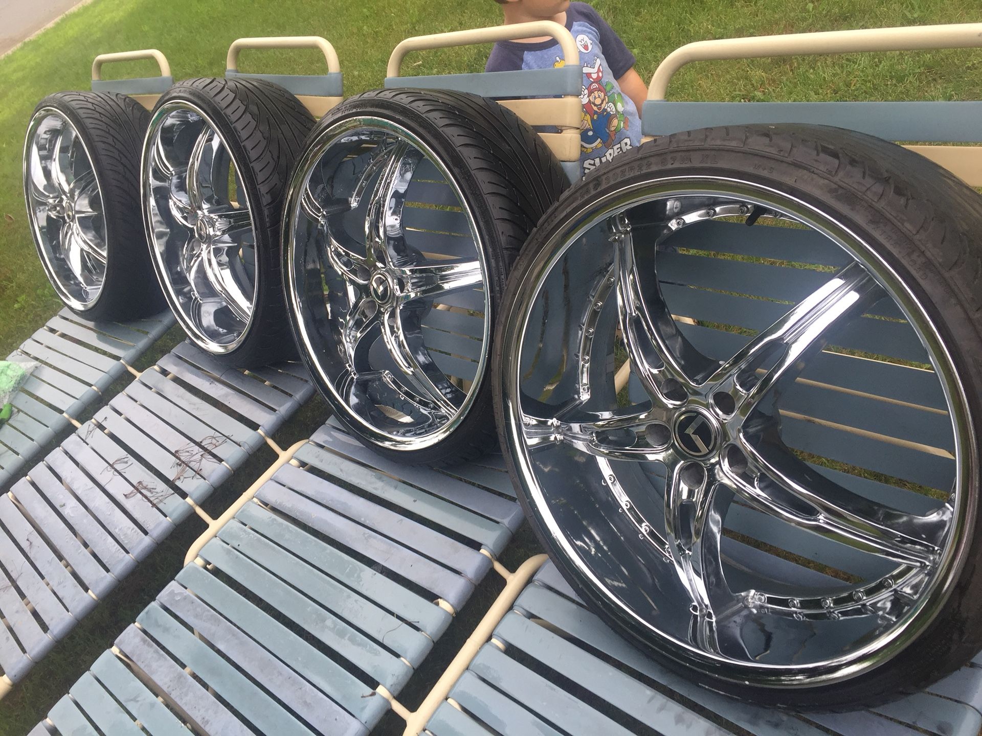 22” Rims Tire package 225/30/22 for Sale in Fridley, MN OfferUp