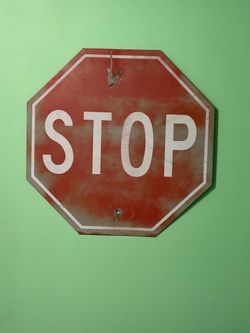 Retired Metal Stop Sign