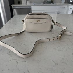 Coach grained leather camera bag