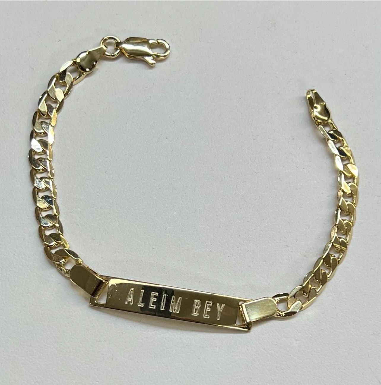 Kids ID bracelet 14k gold filled best quality engraving is a option