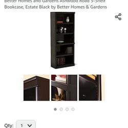 Brand New Dark oak 5 Shelf Bookcase For Sale
