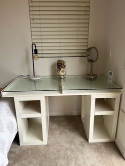 Desk, twin bed with storage, and full size bed