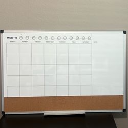 Monthly Calendar Dry Erase Board