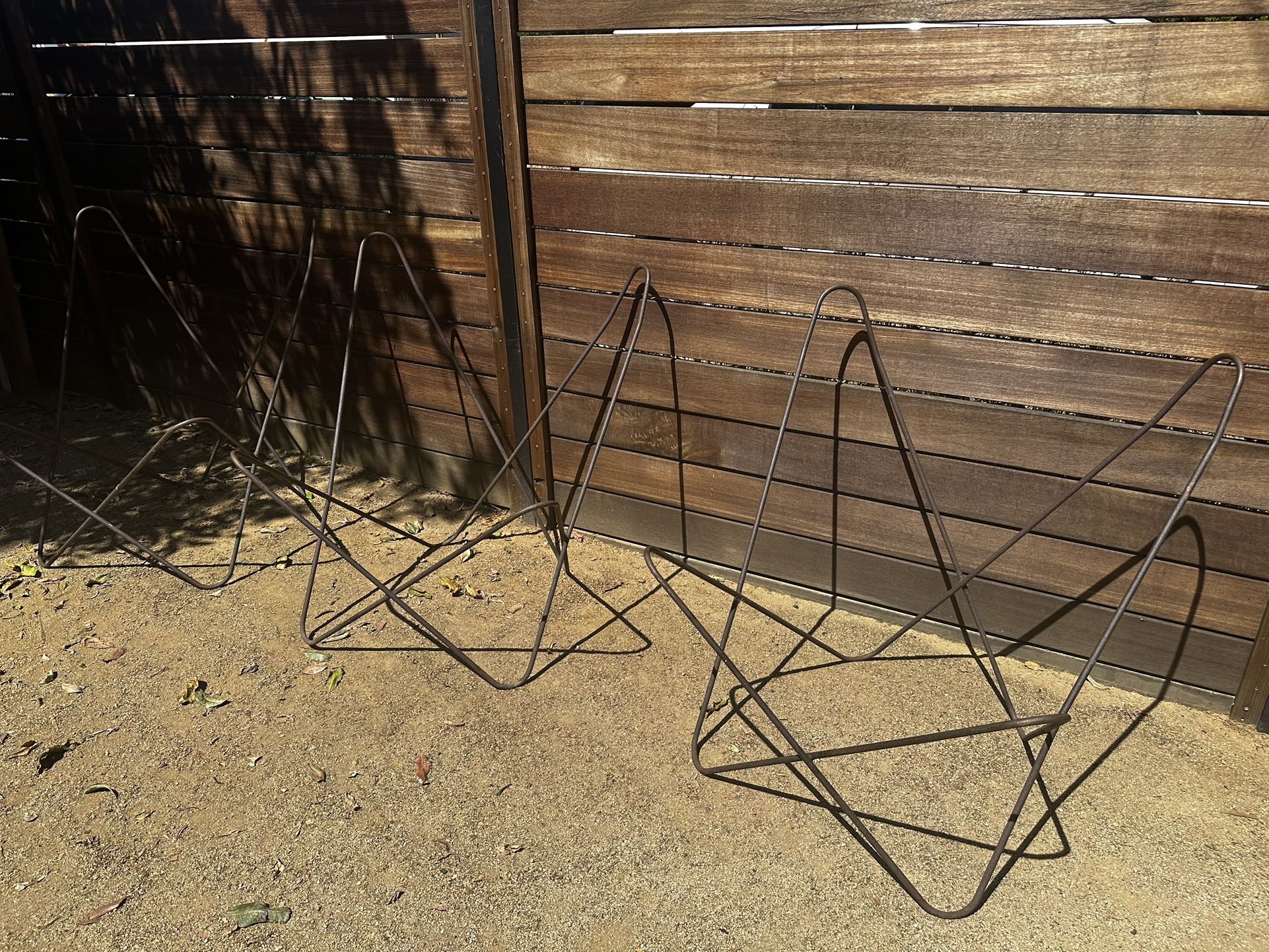 Midcentury Wrought Iron Butterfly Chair Frames