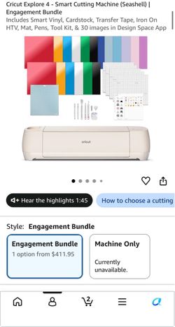 Brand New! Cricut Explore 4 - Smart Cutting Machine (Seashell) | Engagement Bundle