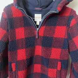 Boys Plaid Jacket And Fleece Shirt