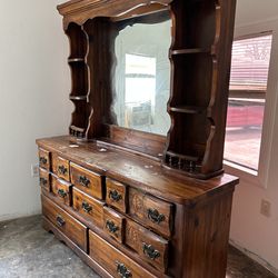 Solid wood dresser