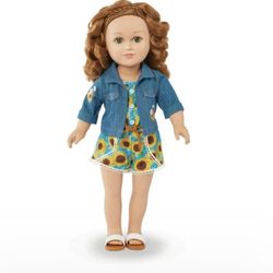 18" Doll With Sunflower Jumper 
