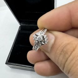 White Gold Diamond Ring 