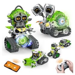 5in1 STEM AI Robot Toys Building Set, 478Pcs APP & Remote Control 