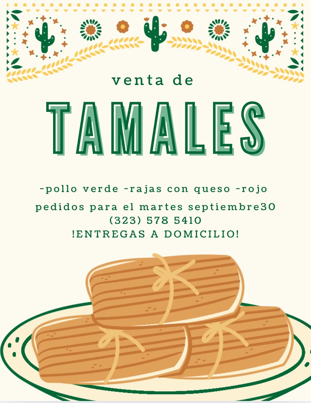Tamales a Domicilio
