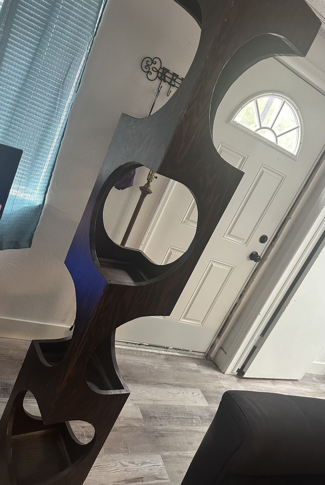 wooden decorative stand or wine rack.